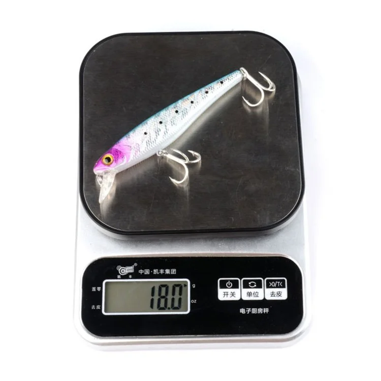 N01D Señuelo de Minno de 12,5 cm y 18 g con ojos simulados 3D, lanzamiento largo y cebo duro con anzuelo - Estilo 1