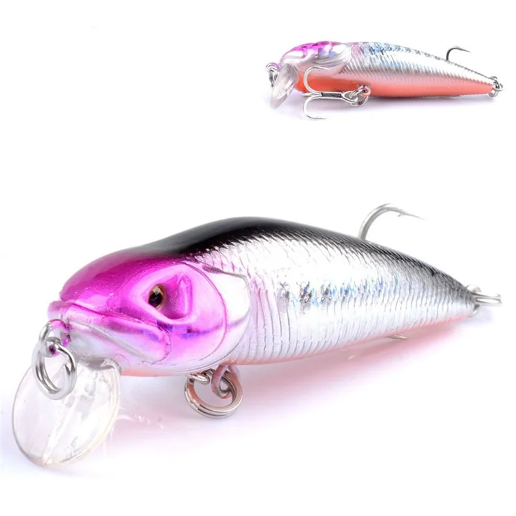 G31D 7.1cm 8g Plastic Minnow Lure Long Casting 3D Eyes Floating Bait with Hook - Style 1