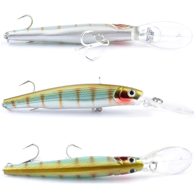 Esca da pesca con lingua lunga G17D, 12 cm, 11 g, esca dura galleggiante per lanci lunghi - Stile 1
