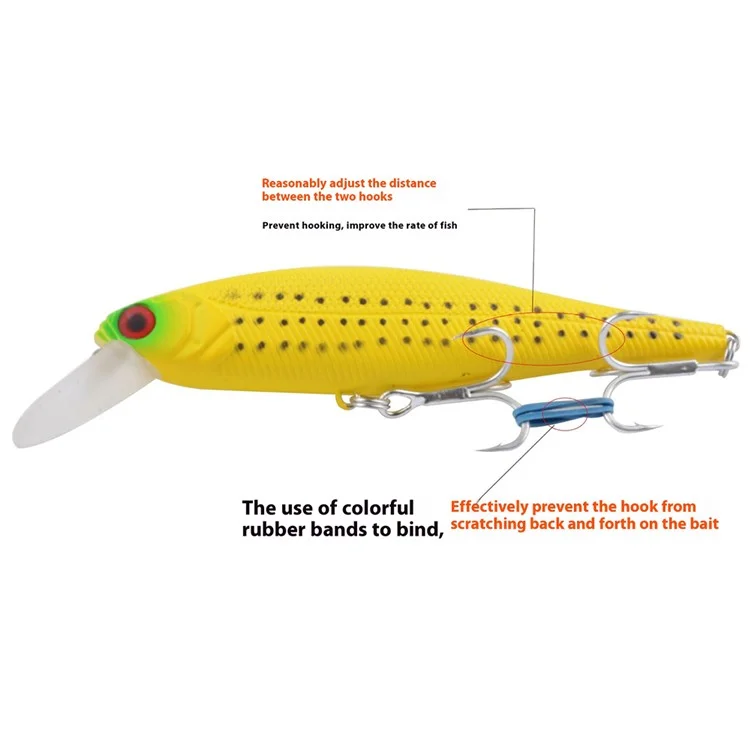 G51F Fishing Minnow 11.5cm 14g Plastic Artificial Bait Floating Lure Fishing Tackle - Style 1