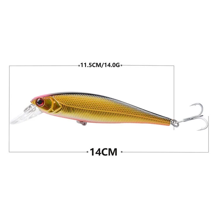 G51F Fishing Minnow 11.5cm 14g Plastic Artificial Bait Floating Lure Fishing Tackle - Style 1