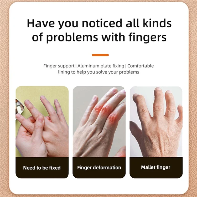 015 Finger Splint Adjustable Trigger Sprain Finger Fixation Brace Pain Relief Corrector Support - Pink
