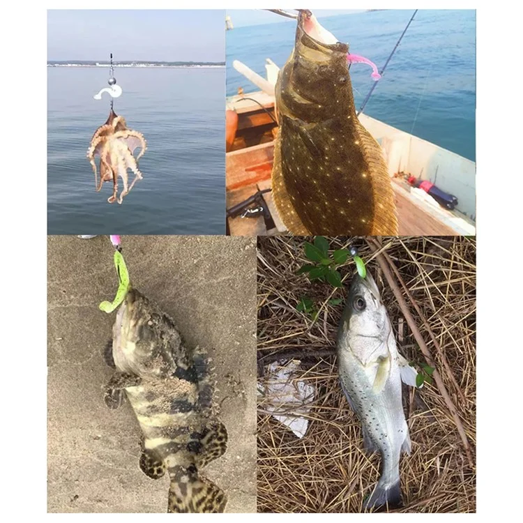 15 pezzi da 35 mm 0,3 g esca artificiale in PVC liscia a coda a T morbida per pesca - Arancione / Bianco