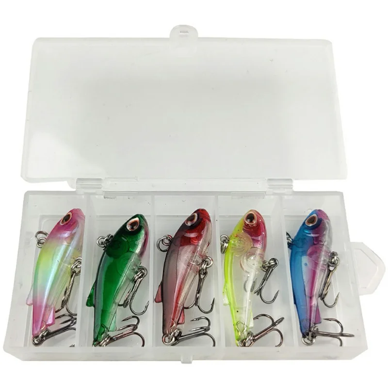 503 5Pcs Fishing Lure Lifelike Swimming Action Sinking Minnow Hard Bait for Freshwater Saltwater
