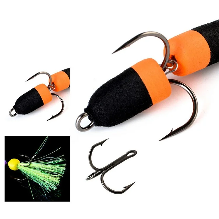 FISHKING Esca artificiale in schiuma morbida per pesca con amo triplo - 001