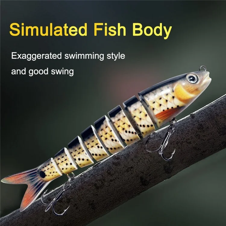 SUIKUAI 13,5 cm 19 g Esca da pesca affondante a 8 sezioni per acqua salata e dolce Minnow Esca artificiale - SK01