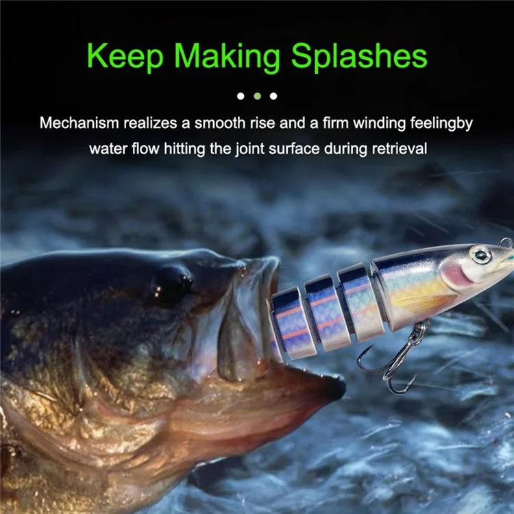SUIKUAI 13,5 cm 19 g Esca da pesca affondante a 8 sezioni per acqua salata e dolce Minnow Esca artificiale - SK01