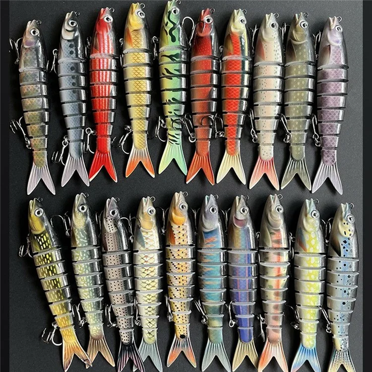 SUIKUAI 13,5 cm 19 g Esca da pesca affondante a 8 sezioni per acqua salata e dolce Minnow Esca artificiale - SK01