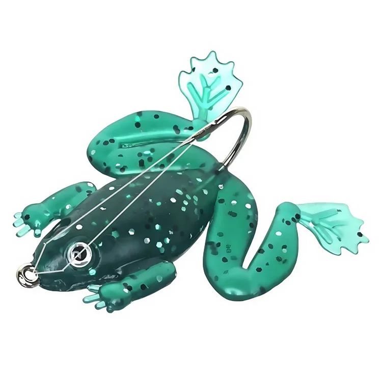 Frog Design Soft Bait 3g 4cm Topwater Realistic Artificial Frog Fishing Lure with Hook - Blackish Green