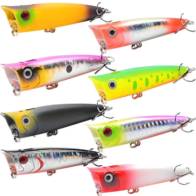 P0059 8cm / 16.5g Topwater Lure Fishing Bait Popper Crankbait Artificial Bait - 5#