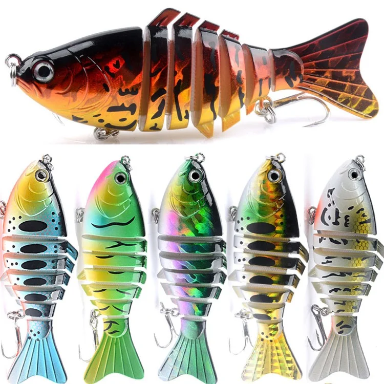 PL38 9.5cm 15g Fishing Lure 7-Section Jointed Swimbait Hard Bait Crankbait with Hook - Style 1