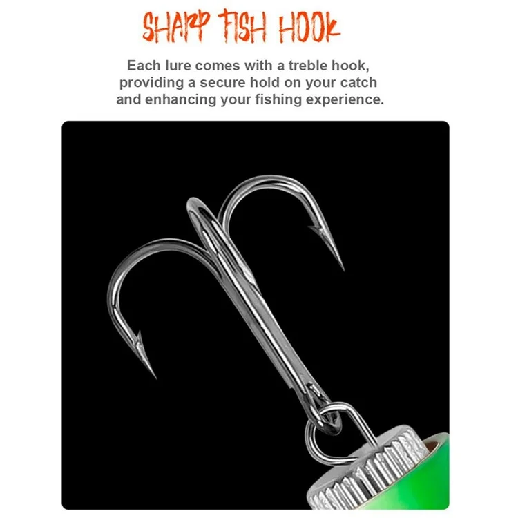 FTK-12H-ZDT Cucchiaino Rotante Esca Metallica Spinner con Amo Triplo per Pesca in Torrente - 9-5#