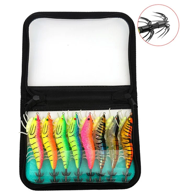 Esca da Pesca a Forma di Gambero Luminosa 11,5 cm 24 g - Esca Realistica Galleggiante Lenta per Pesca in Mare con Amo