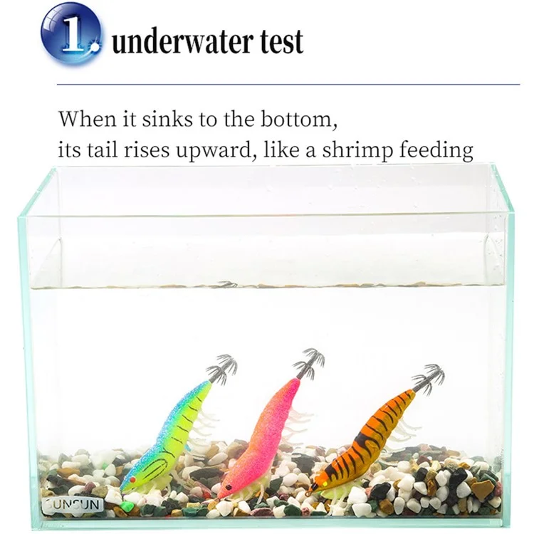 Esca da Pesca a Forma di Gambero Luminosa 11,5 cm 24 g - Esca Realistica Galleggiante Lenta per Pesca in Mare con Amo