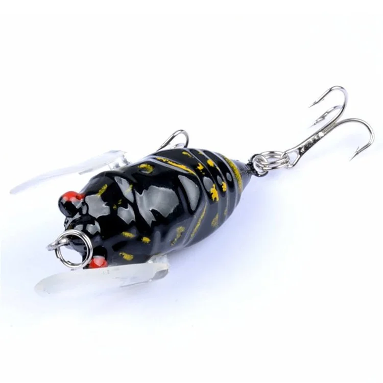 Esca per insetto bionico Cicala 4cm / 6,4g Esca da pesca in plastica dipinta - Colore A