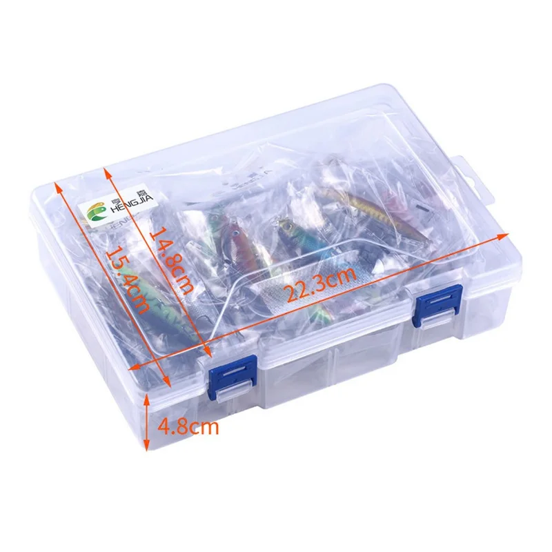HENGJIA 30Pcs Fishing Lure Freshwater Saltwater Minnow Popper Crankbait Artificial Bait Kit