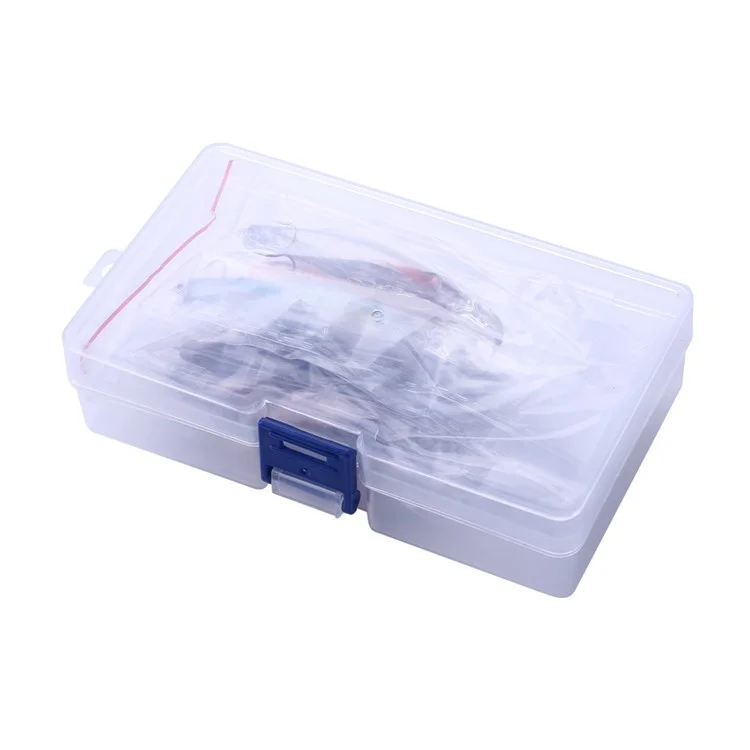 HENGJIA MI161 10 Pezzi Esche Minnow Galleggianti di Colori Misti, 6,9 cm, 5g, Set con Ami Misura 8