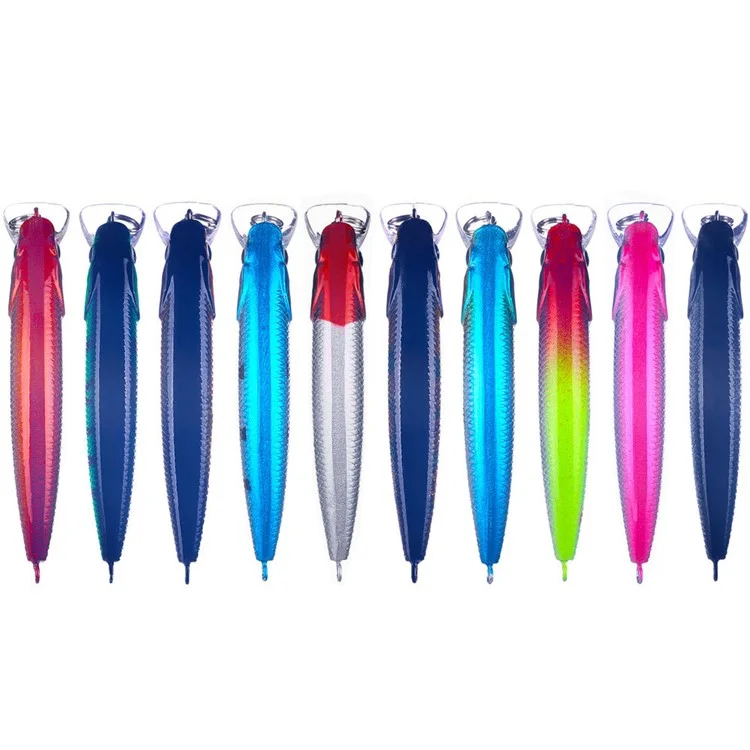 HENGJIA MI161 10 Pezzi Esche Minnow Galleggianti di Colori Misti, 6,9 cm, 5g, Set con Ami Misura 8
