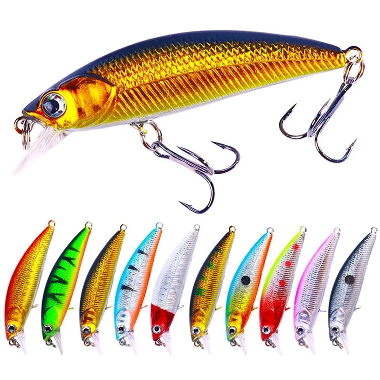 HENGJIA MI161 Esca Galleggiante a Forma di Pesce Piccolo da 6,9 cm 5g per Pesca con Amo Misura 8 - Stile 1