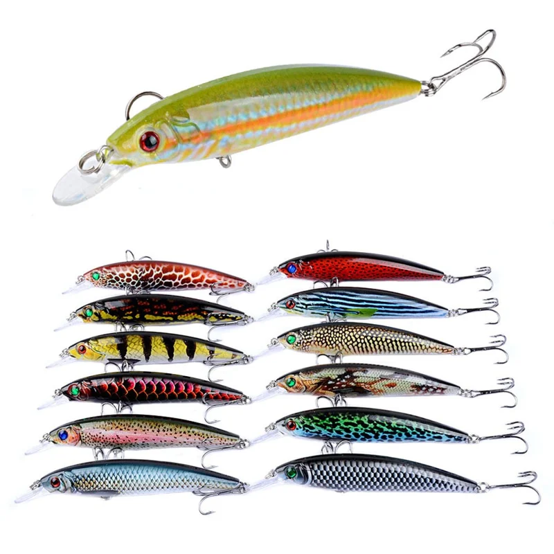 LB106 11cm 11.5g Fishing Lure Minnow Hard Bait Lifelike Painted Bionic Lure - Color 1