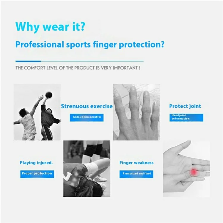 AOLIKES 1581 Double Finger Support Compression Finger Sleeve Joint Protection for Basketball / Volleyball - L