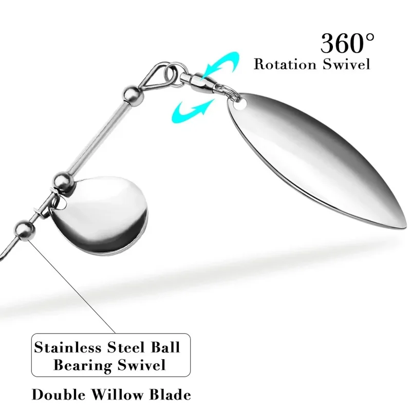 PROBEROS DW615 Señuelo de Pesca con Faldón de Aleación de Plomo de 10g, Estilo A - Cebo Realista y sin Enganches