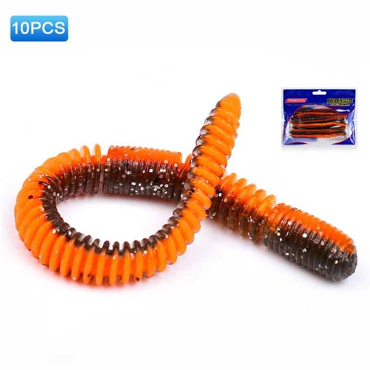 PROBEROS DW6114 10 Unidades de 12cm 3,6g Iscas Flexíveis de PVC em Forma de Minhoca para Pesca - Cor A