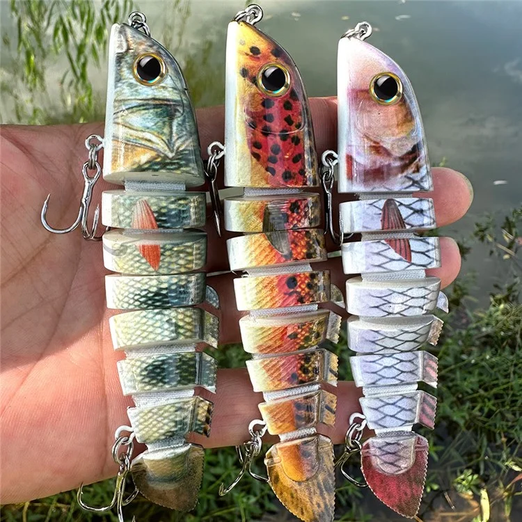 PROBEROS HS075 Sinking Multi-Section Loach Lure 13cm 21.8g Bionic Bait Fishing Tackle - Color A