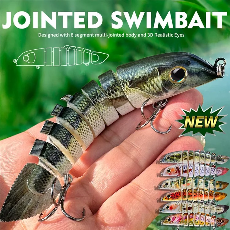 PROBEROS HS075 Sinking Multi-Section Loach Lure 13cm 21.8g Bionic Bait Fishing Tackle - Color A