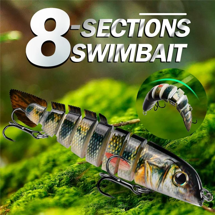 PROBEROS HS075 Sinking Multi-Section Loach Lure 13cm 21.8g Bionic Bait Fishing Tackle - Color A