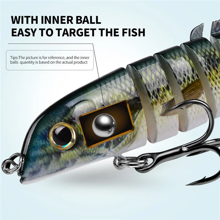 PROBEROS HS075 Sinking Multi-Section Loach Lure 13cm 21.8g Bionic Bait Fishing Tackle - Color A