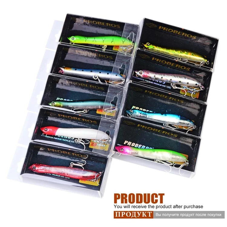PROBEROS DW458 Bass Fishing 83.5mm 6g Lure Deep Diving Popper Artificial Wobbler Tackle Hard Bait - Style A
