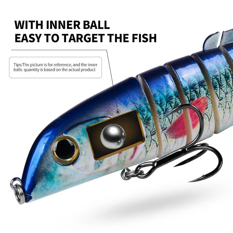 PROBEROS HS076 Multi-Jointed Fishing Lure 16.5cm / 42g Swimbait Bass Lifelike Bait Sinking Lure - Style A
