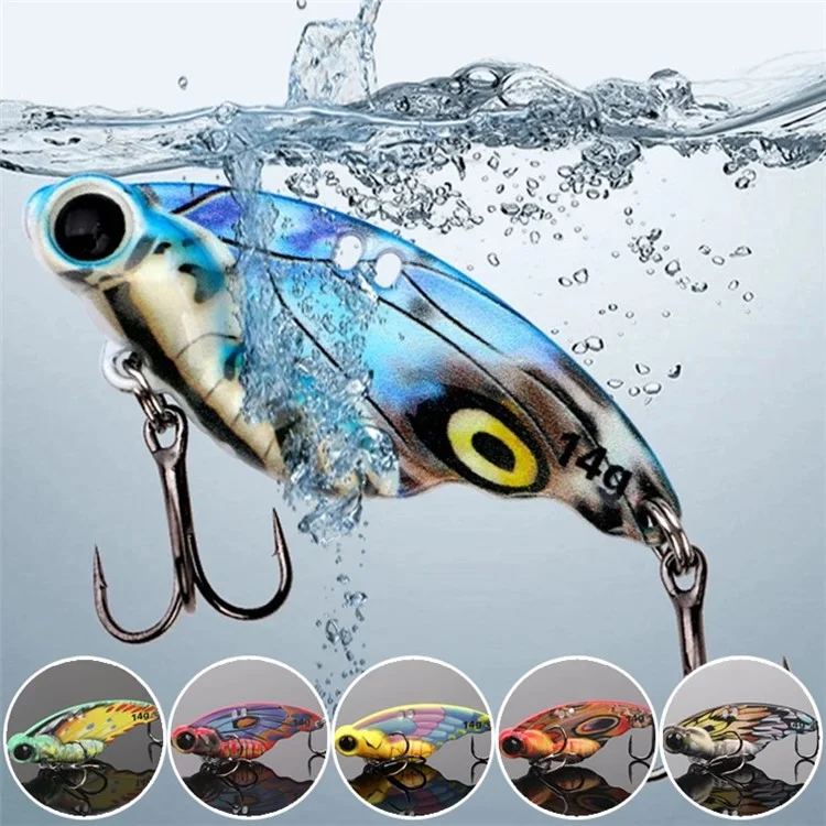 14g 5.5cm Butterfly VIB Metal Fishing Lure Zinc Alloy Long Casting Sinking Hard Bait - Pink