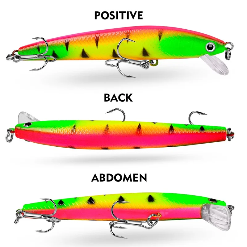 PROBEROS DW1198 Lifelike Plastic Fishing Lures Minnow Lure Swimbait with Hook - Style A