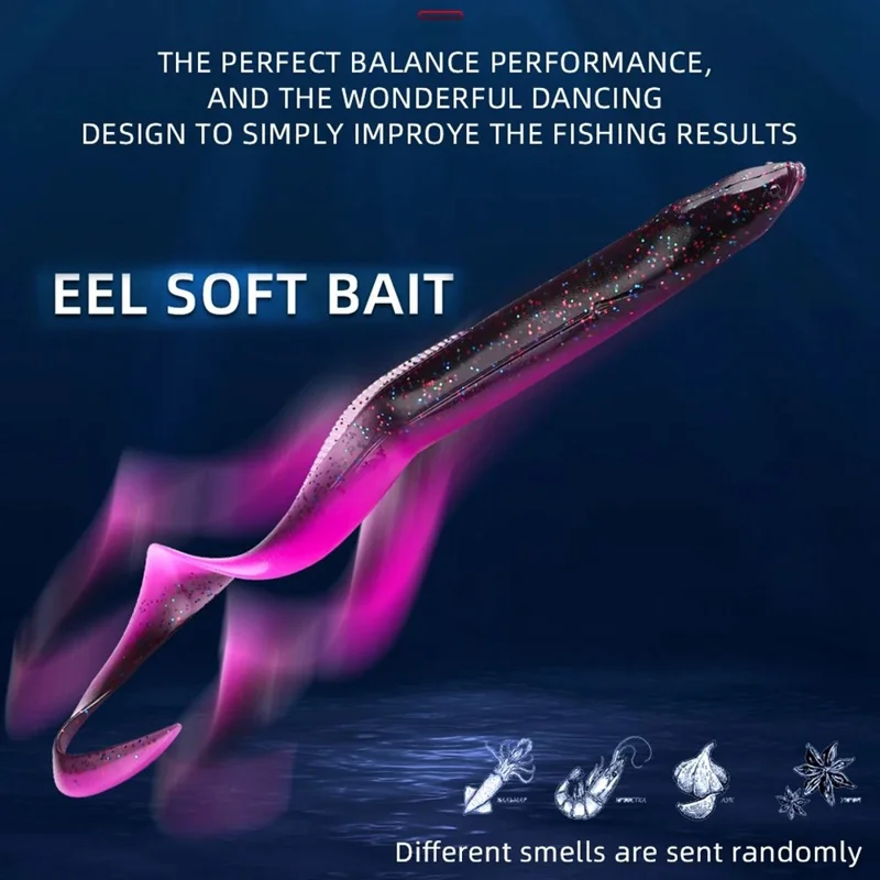 BEARKING 5 Iscas Soft Curly Tail 15cm 10,5g Isca de Pesca para Baixo, Truta e Perca - A