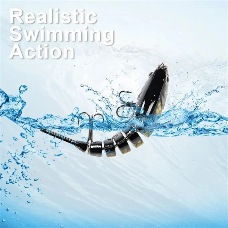 3Pcs 10cm 15g Fishing Lures Set Multi-Jointed Crankbait Hard Bait Artificial Lure with Storage Box - B