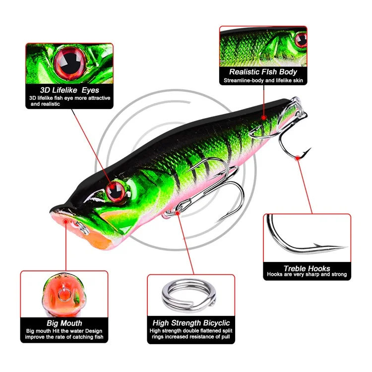 Proberos DW1002 9,5cm Lures de Pesca Plástica Isca Dura - Estilo A