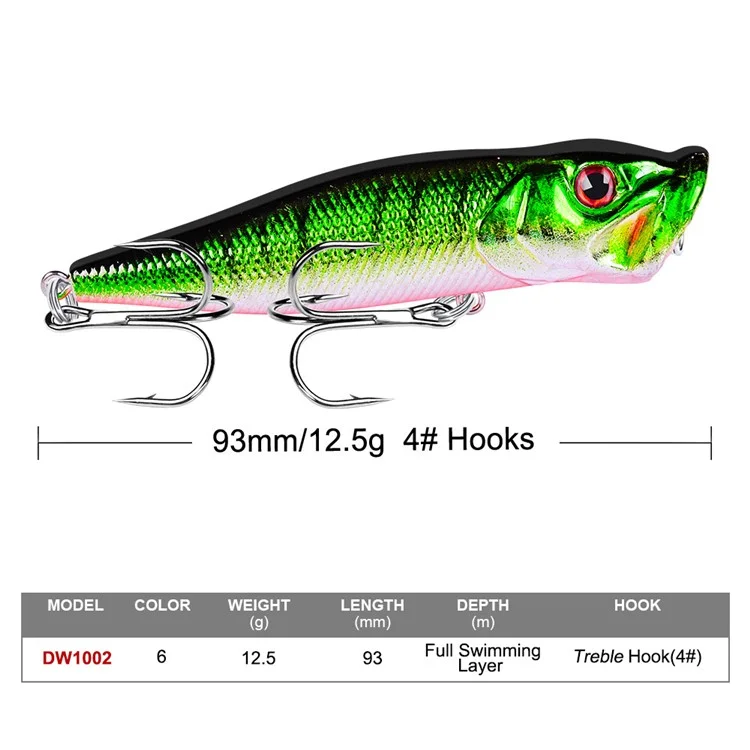 PROBEROS DW1002 9.5cm Пластиковые приманки для рыбалки, реалистичные жесткие приманки - Стиль А