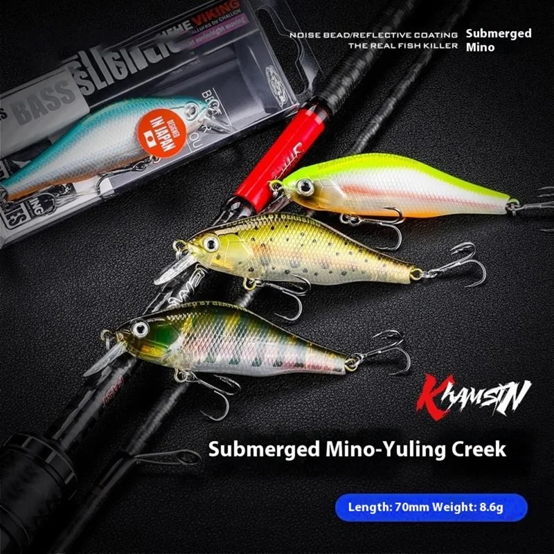 BEARKING Asinia A29 Sinking Minnow Lure 70mm 8.6g Rattling Ball UV Coating ABS Fishing Bait - Style I