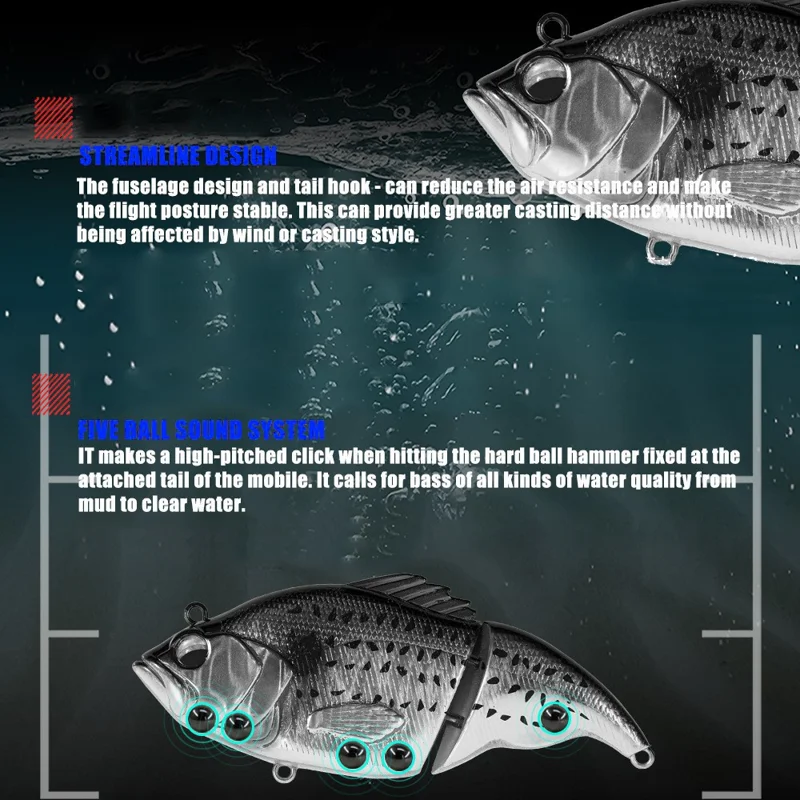 SAMOLLA Esca da Pesca Multisnodabile 75mm 13g Lento Affondamento Esca Rigida in Plastica con Ami Tripli - Stile A