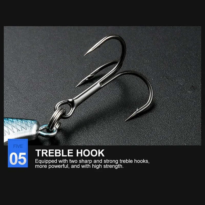 HL00354 Esca da Pesca da 44g Tipo Affondante in 2 Sezioni 11,5 cm Esca Pesce Bionico con 2 Ami Tripli - Stile A