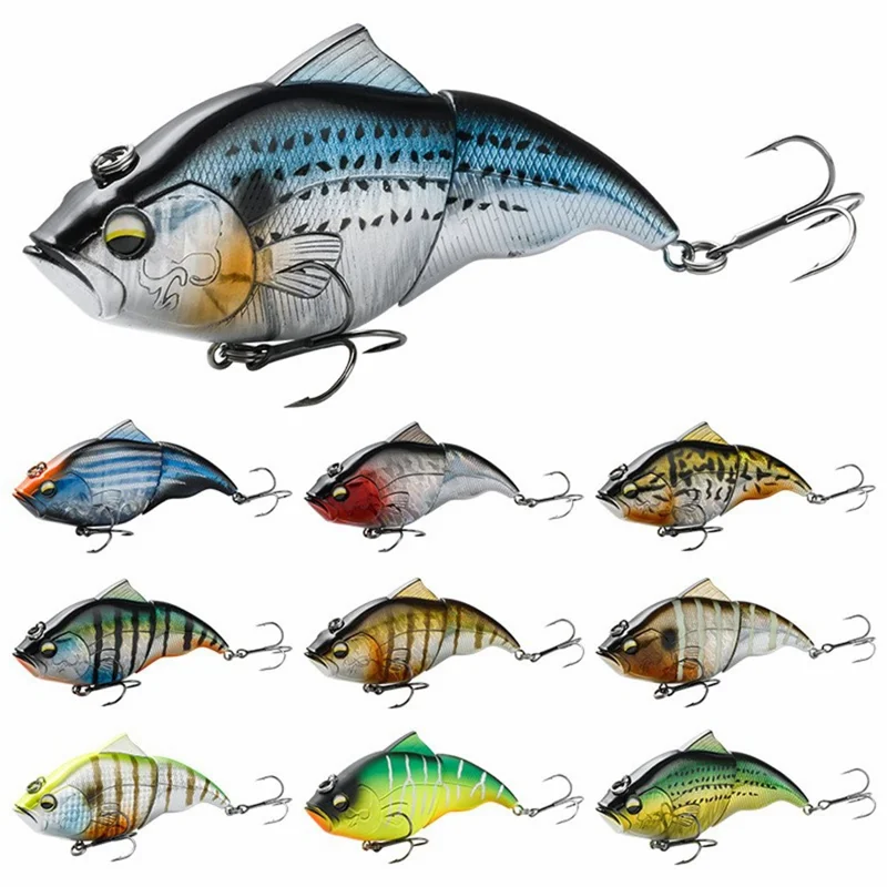 HL00355 40g Esca da pesca galleggiante a 2 sezioni di 11,5 cm con esca biologica e 2 ami a tripla punta - Stile A