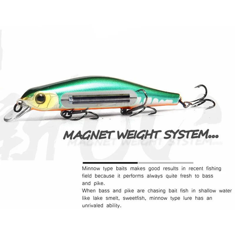 BEARKING z133 Leurre de pêche Jerkbait 13 cm 26,7 g Minnow suspendu à Long Lancer pour Eau Douce - Style A