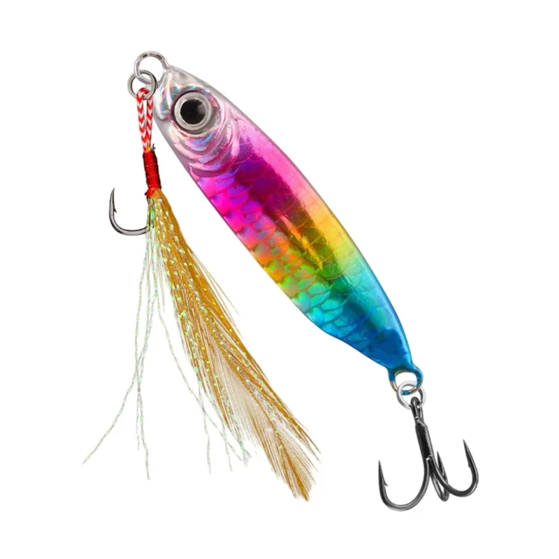 Esca da pesca metallica affondante da 6 cm, 20 g, con design a squame di pesce - Colorata