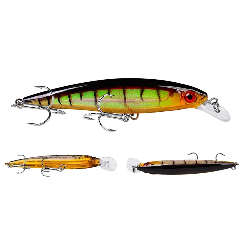 PROBEROS DW1199 11cm Lifelike Fishing Lures Curved Bill Minnow Crank Baits - Style A