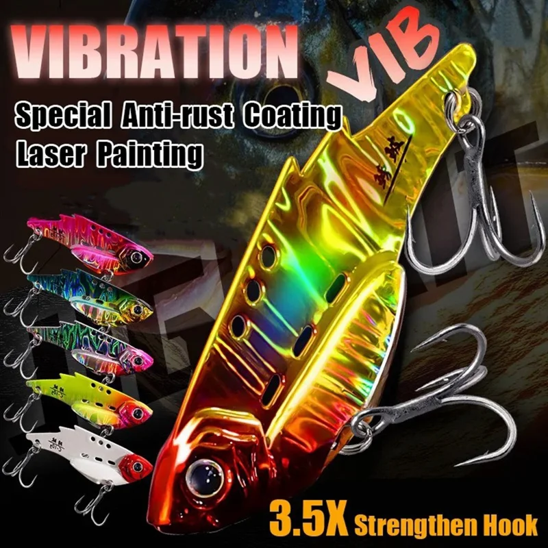 3,8 cm 5 g VIB Metal Isca de Pesca Chumbo Envolvido Cobre Ultra Fino Vibração Bitterling Isco - Vermelho Chama