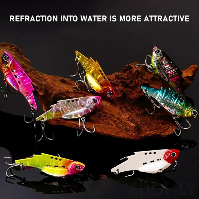 3,8 cm 5 g VIB Metal Isca de Pesca Chumbo Envolvido Cobre Ultra Fino Vibração Bitterling Isco - Vermelho Chama