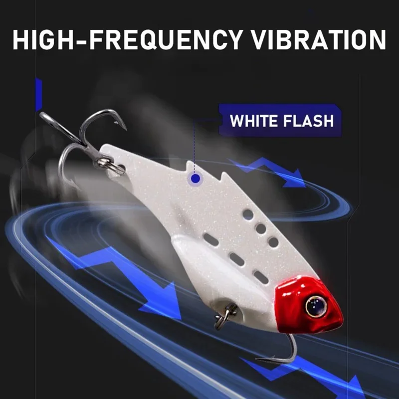 3,8 cm 5 g VIB Metal Isca de Pesca Chumbo Envolvido Cobre Ultra Fino Vibração Bitterling Isco - Vermelho Chama
