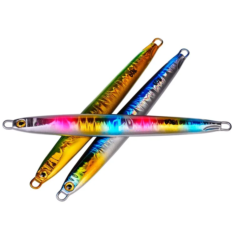 PROBEROS LF100 60g Leurres de pêche en métal au plomb Appât Jigging à faible vitesse de chute avec Crochet - Style A 